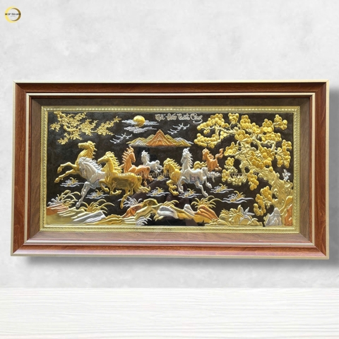 TRANH MÃ ĐÁO THÀNH CÔNG BẰNG ĐỒNG DÁT VÀNG BẠC - KÍCH THƯỚC 90X50CM
