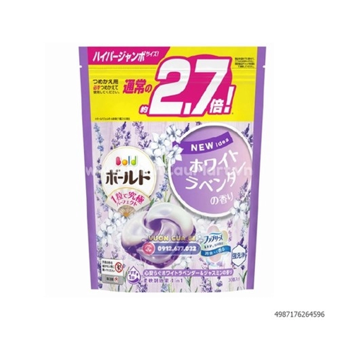 Viên giặt xả Gel Ball Bold 4 in 1 túi 30 viên (hương hoa lavender)