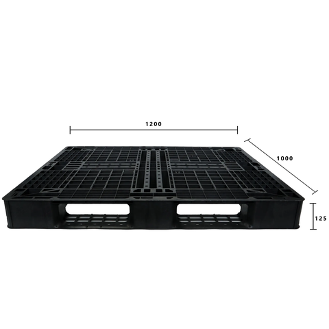 Pallet Nhựa Xuất Khẩu Màu Đen 1200x1000x125mm - VN09-PL