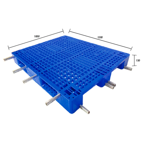 Pallet Nhựa Lõi Thép 1200x1000x150MM - Màu xanh - VN07-PL