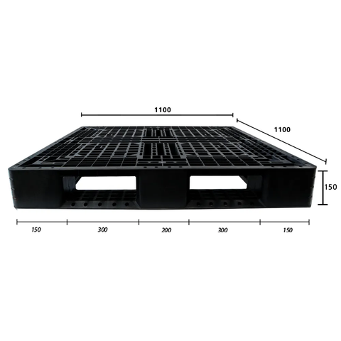 Pallet Nhựa Xuất Khẩu Màu Đen 1100x1000x150mm - VN03-PL