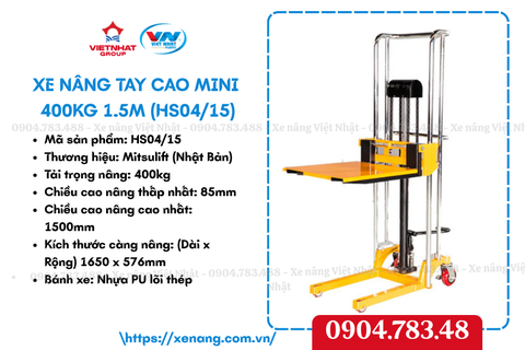 Xe nâng tay cao chính hãng Việt Nhật 