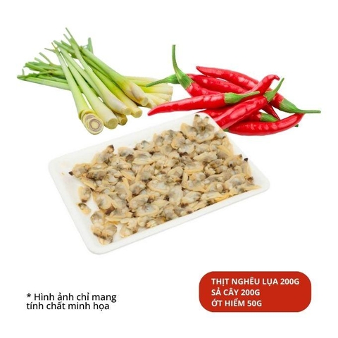 Combo nghêu hấp sả