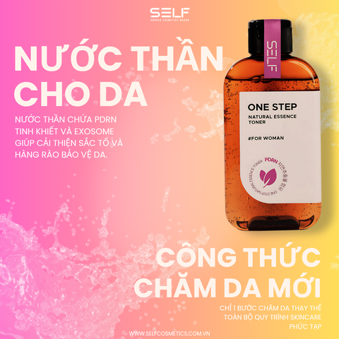 Nước cân bằng kết hợp tinh chất dưỡng da PDRN SELF ONE STEP NATURAL ESSENCE TONER FOR WOMAN