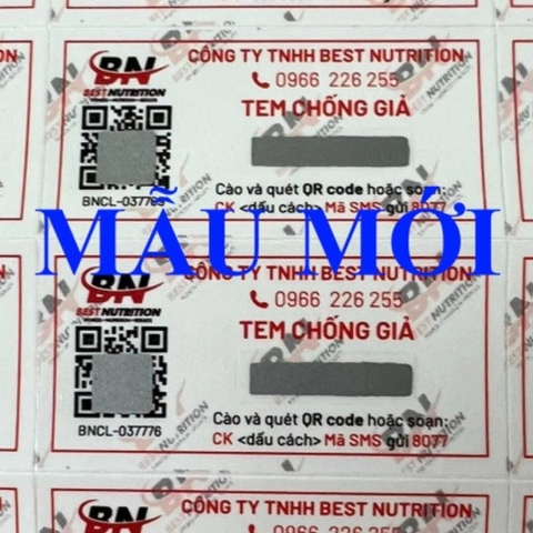 CTY TNHH BEST NUTRITION ĐỔI MẪU TEM