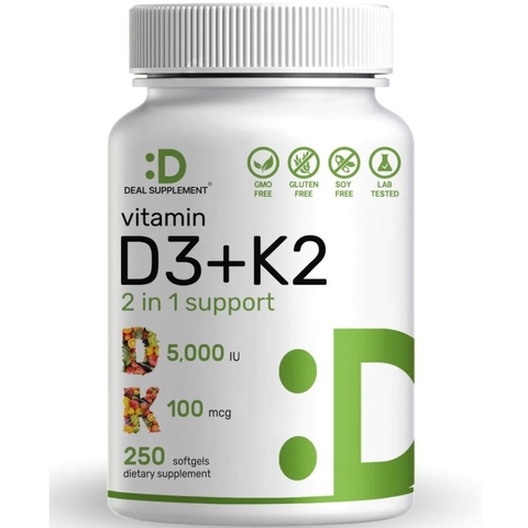 DS Vitamin D3 + K2 5000IU (250 Viên)