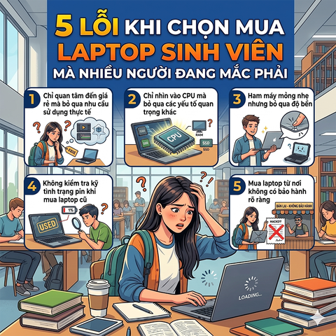 5 Lỗi Khi Chọn Mua Laptop Sinh Viên Mà Nhiều Người Đang Mắc Phải