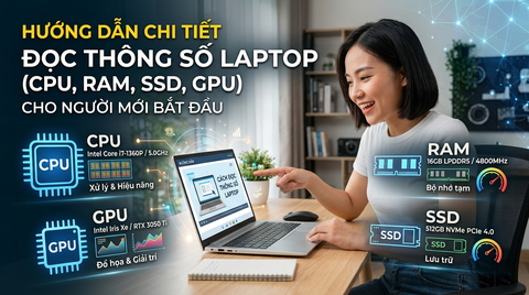 Cách đọc thông số laptop (CPU, RAM, SSD, GPU) – Hướng dẫn chi tiết cho người mới
