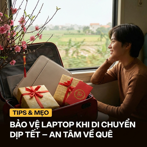 Tips & Mẹo Bảo Vệ Laptop Khi Di Chuyển Dịp Tết – An Tâm Về Quê, Du Xuân Cùng Laptop Thịnh Vượng