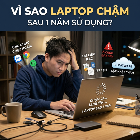 Vì Sao Laptop Chậm Sau 1 Năm Sử Dụng?