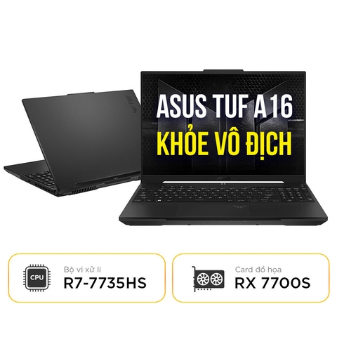 [New 100%] Asus TUF A16 Ryzen 7-7735HS | 32GB | 1TB | RX7700S 8GB | 16 inch FHD+ 165Hz