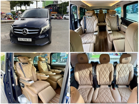 Thuê Xe Mercedes V250 7 Chỗ Màu Đen Tại TP.HCM