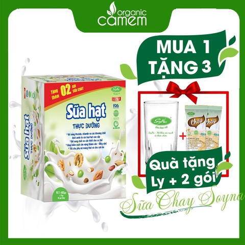 sữa hạt thực dưỡng soyna - sữa thực vật soyna 10 loại hạt hàng chính hãng - Hộp giấy 480g