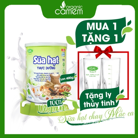 [MUA 1 TẶNG 1] sữa hạt thực dưỡng soyna - sữa thực vật soyna 10 loại hạt hàng chính hãng - Lon 400g