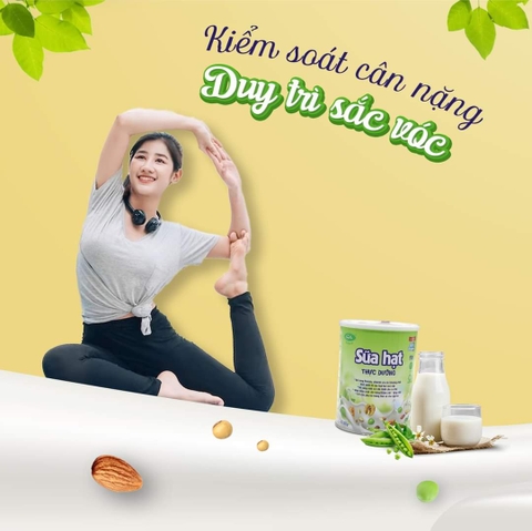 [MUA 1 TẶNG 1] sữa hạt thực dưỡng soyna - sữa thực vật soyna 10 loại hạt hàng chính hãng - Lon 400g