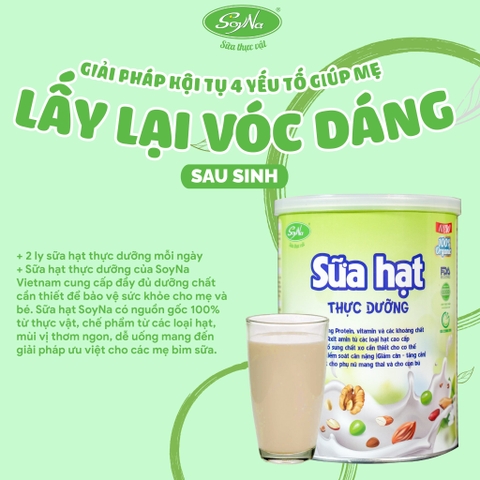 [MUA 1 TẶNG 1] sữa hạt thực dưỡng soyna - sữa thực vật soyna 10 loại hạt hàng chính hãng