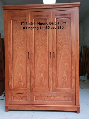 TỦ 3 CÁNH HƯƠNG ĐÁ 1M50 CAO 2M1 333