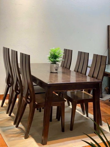 Bộ bàn ghế ăn gỗ sồi tự nhiên KT rộng 80 cm dài 1m60 Ms 393