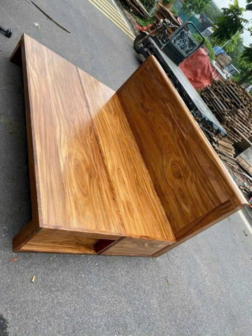 Giường gấp thành ghế gỗ quế MS 452