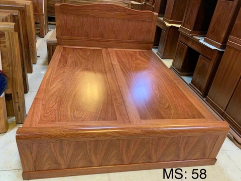 Giường gỗ hương đá vòm MS58