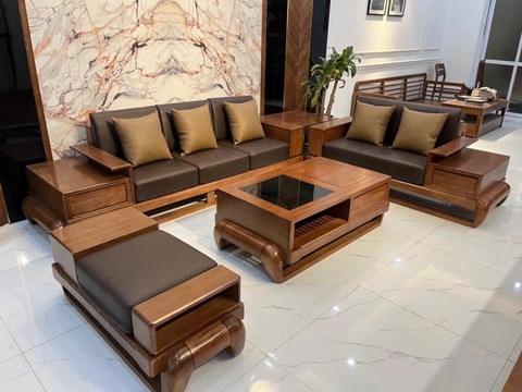 sofa gỗ sồi MS134