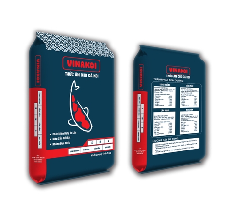 VINAKOI Thức Ăn Cho Cá Koi Cân Bằng Cám 35% Đạm Hỗ Trợ Tăng Trưởng & Tiêu Hóa Tốt Giữ Màu Đẹp Bền Lâu