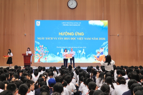 Ngày hội đọc sách tại Trường THCS Giảng Võ: Sôi nổi - Ý nghĩa - Giàu trải nghiệm