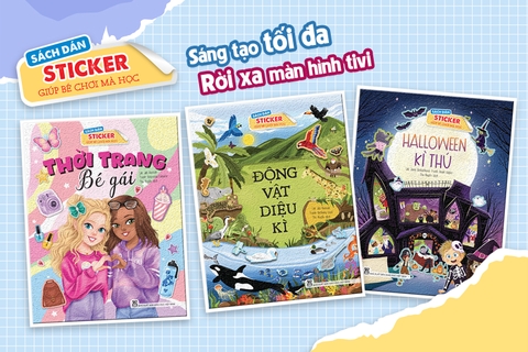 Sách Dán Sticker Giúp Bé Chơi Mà Học – Giúp Bé Sáng Tạo Tối Đa, Rời Xa Màn Hình Tivi