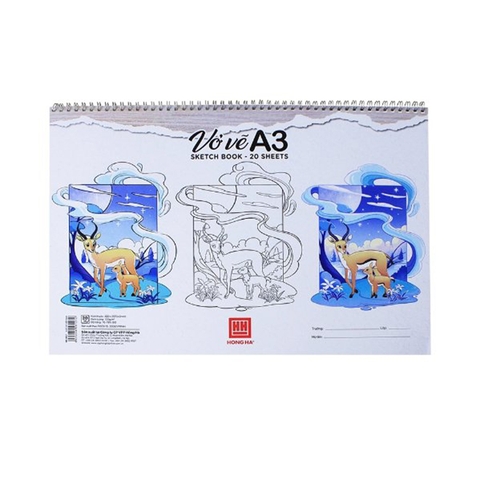 Vở Vẽ Lò Xo A3 Hồng Hà 8127