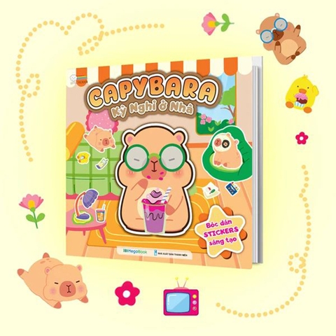 Sách Bóc Dán Capybara - Kỳ Nghỉ Ở Nhà