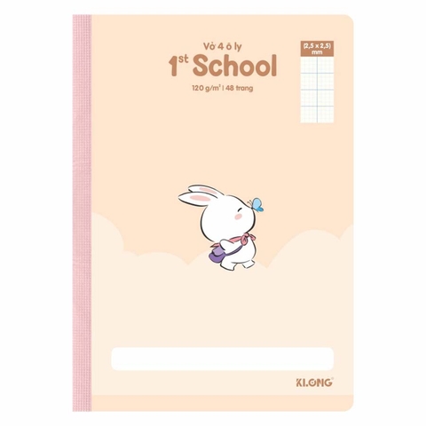 Vở 4 Ôly K.Long May, Dán Gáy School B5 TP074 48Tr