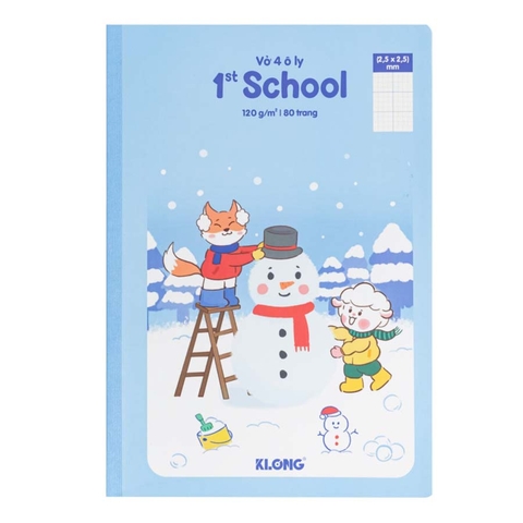 Vở 4 Ôly K.Long School Foxy & Sheepy B5 TP079 80Tr
