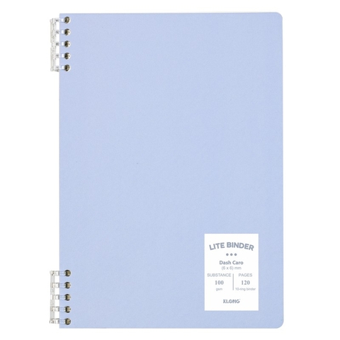 Sổ B5 K.Long Dash Caro Kẹp Còng Nhựa 120 Trang 809