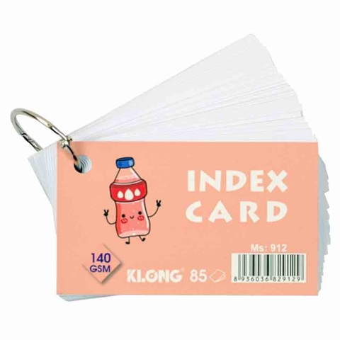 Tập Thẻ Ghi Chú K.Long Index Card 912 85Tr