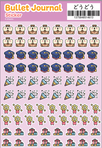 Set 4 Tấm Sticker Bullet Journal