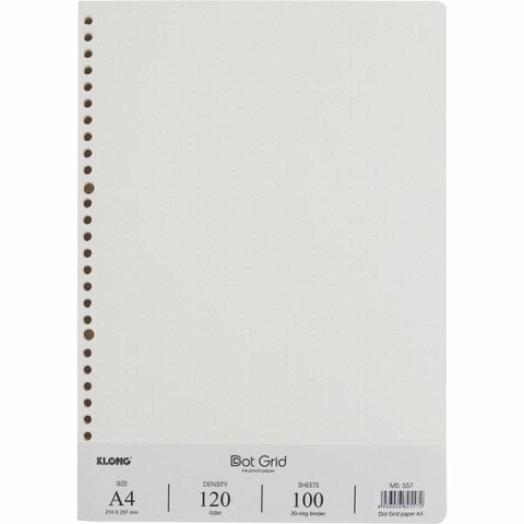 Ruột Sổ Còng A4 K.Long 100 Tờ TP557 Dot Grid