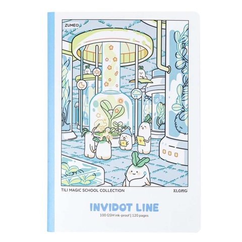 Vở Kẻ Ngang K.Long May, Dán Gáy InviDot Line Tili Magic School B5 207 120Tr