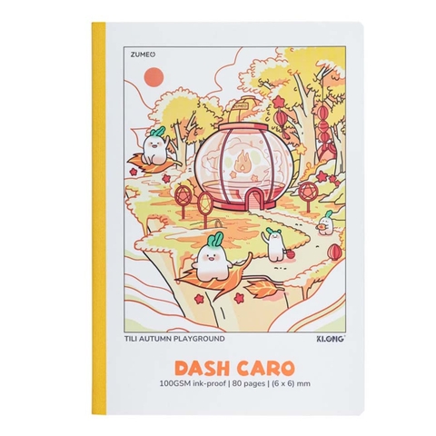 Vở Dash Caro K.Long May, Dán Gáy Tili Seasonal Playgound B5 TB209 80Tr