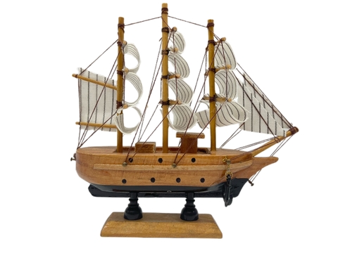 Thuyền Gỗ Đế Cao 33cm 240210