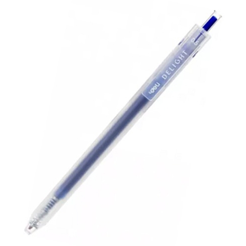 Combo 5 Bút Gel Bấm Deli EG118-BL Màu Xanh 0.5 mm