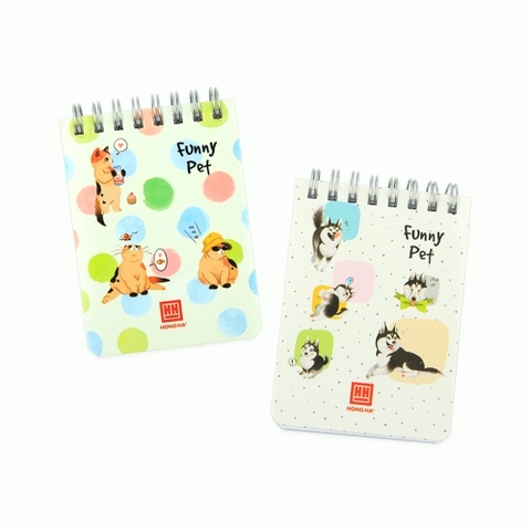 Sổ Lò Xo A7 Hồng Hà 200 Trang 4162 Funny Pet