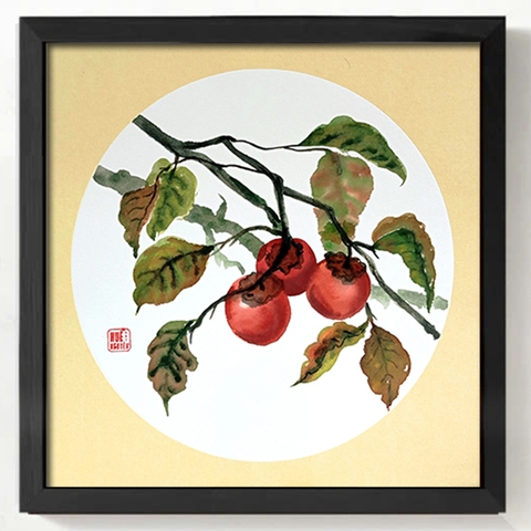 Tranh Màu Nước - Hồng Chín - ADC42
