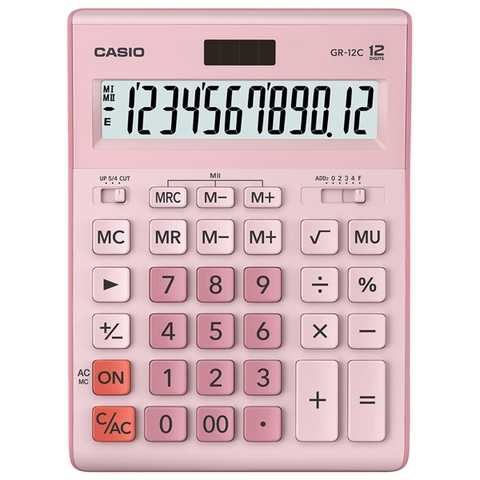 Máy Tính Casio GR-12C-PK Màu Hồng