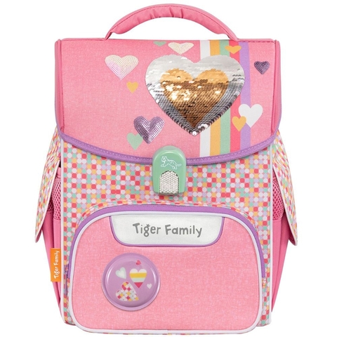 Ba Lô Chống Gù Tiger Family Jolly Schoolbag Pro 2S - Pink Amour [Sequins] TGJL-018A(3)