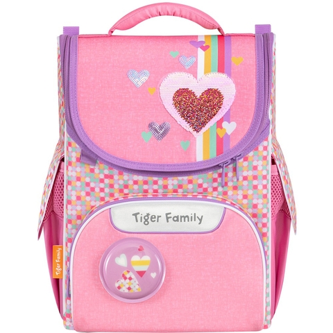 Ba Lô Chống Gù Tiger Family Nature Quest Schoolbag Pro S - Pink Amour [Sequins] TGNQ-041A(2)