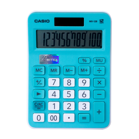 Máy Tính Casio MX12B-GN Màu Xanh Lá