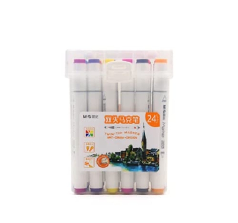 Bút Dạ M&G 24 Màu APMV0901 Hộp Nhựa