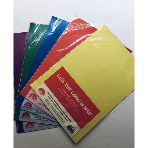 Giấy Thủ Công 10 Màu Trường Ngân A4 TN706