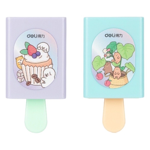 Tẩy Chì Deli Nhiều Màu Hình Hộp Kem 71113