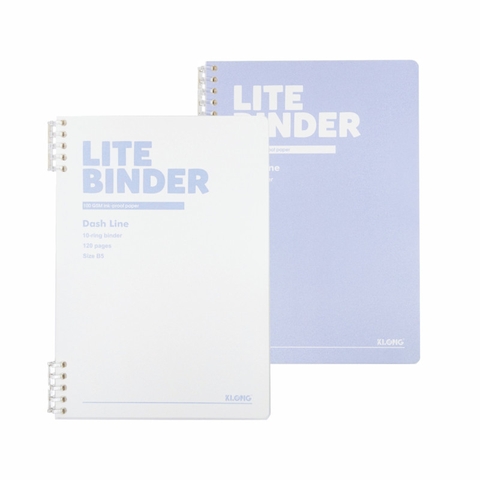Sổ B5 Lite Binder Dash Line Bìa PP Còng Nhựa 2 Đầu K.Long TB807 120Tr